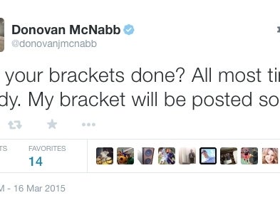 Donovan McNabb Is All Most Ready For March Madness You Guys