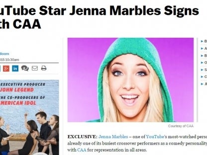 Hey Pres Welcome Home From Italy You Fat Fuck: Jenna Marbles Signs With CAA...World Domination Next