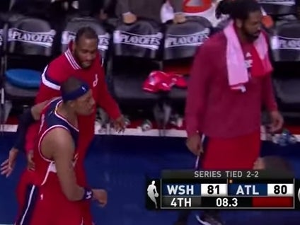 Remember When Paul Pierce Hit That Clutch 3 With 8 Seconds Left And Turned To The Hawks Bench And Said "Series"? That Was Awesome!