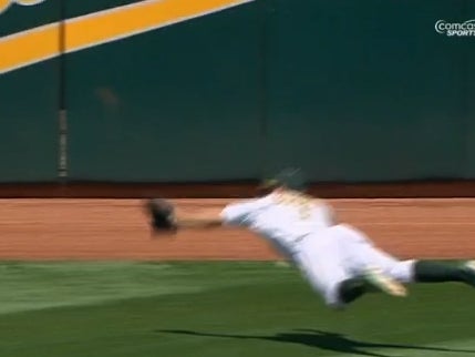 Billy Burns of the A's Made Not One, But Two Potential Top 10 Catches Of The Year In The Same Game Yesterday