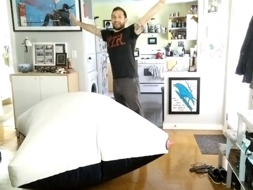 Dude Creates The World's Largest Whoopee Cushion And His Cat Is For Sure Gonna Murder Him In His Sleep