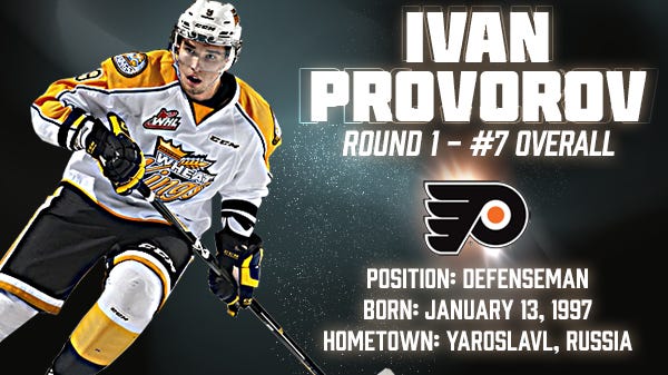 Former RoughRider Provorov goes 7th overall in NHL Draft