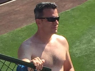 Can Someone Explain To Me Why Robin Ventura Is Going TOFTB In The Wrigley Bleachers Right Now When He's Supposed To Be Managing The White Sox In Cleveland?