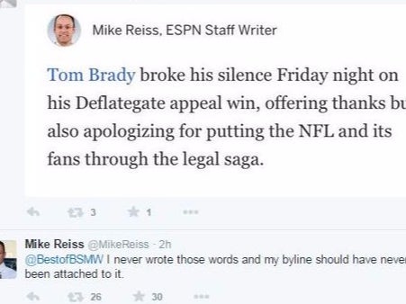 ESPN Lied And Said Tom Brady Apologized To The League For Deflategate and Said Mike Reiss Wrote it