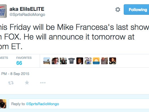 Francesa Finally Done With Fox Sports 1, Will Look For New TV Simulcast