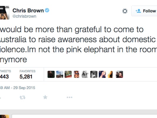 Chris Brown Wants To Raise Awareness For Domestic Violence In Australia, Says He's No Longer The Pink Elephant In The Room