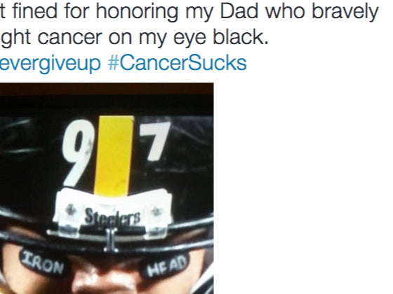 The Steelers Cam Heyward Fined By the NFL For Honoring His Dad, Who Died Of Cancer, On His Eye Black