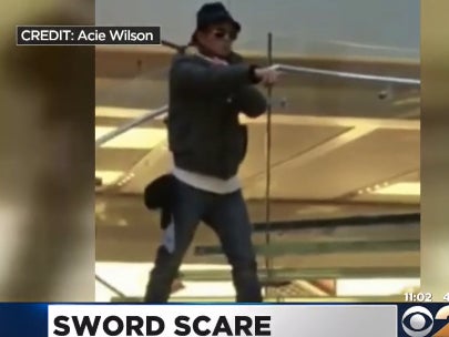 Dude Terrorizes The Apple Store With A Sword
