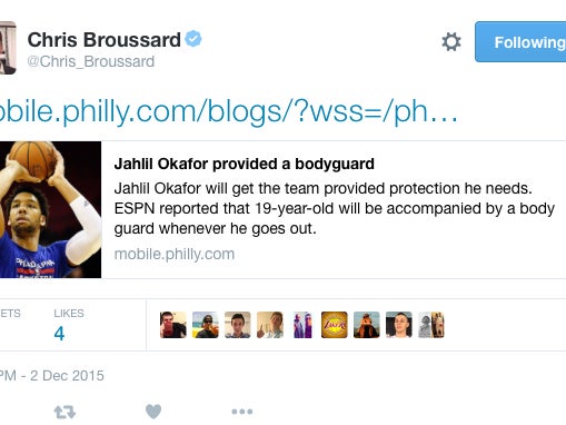 Jahlil Okafor To Get Bodyguard Which Means, Chris Broussard Was Right All Along!