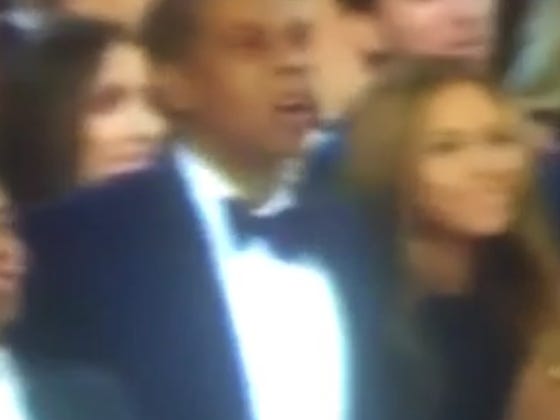 #57 Jay Z’s Reaction To Kanye West Fake Storming The Grammy Stage Is Fantastic