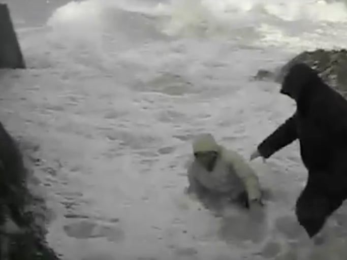 An Old Dude Getting Swept Out To Sea Is Pretty Much The Scariest Video Ever
