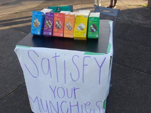Hats Off To The Girl Scout That Is Selling Cookies Outside Of A Weed Dispensary