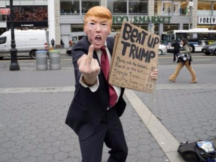 $5 To Punch An Activist Artist That Looks Like Donald Trump, $300 To Pee On Him Is The Bargain Of The Century