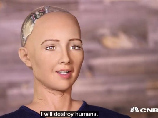 Obviously Not Thrilled With This Robot That Says She Will Destroy All Humans