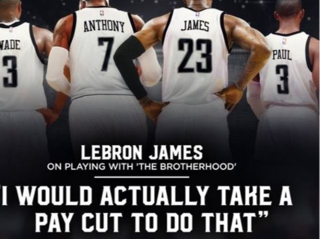 Hours After Unfollowing The Cavs on Twitter Lebron Says He'd Take A Paycut To Play With His Buddies