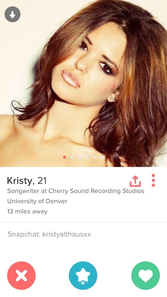 That Miss Colorado porn chick being on Tinder is the biggest win for the st...