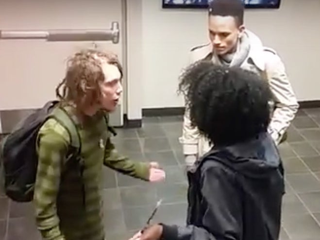 A Black Girl Yelled At And Grabbed Some White Hippie Kid With Dreads At San Francisco State Because He Was "Culturally Appropriating"