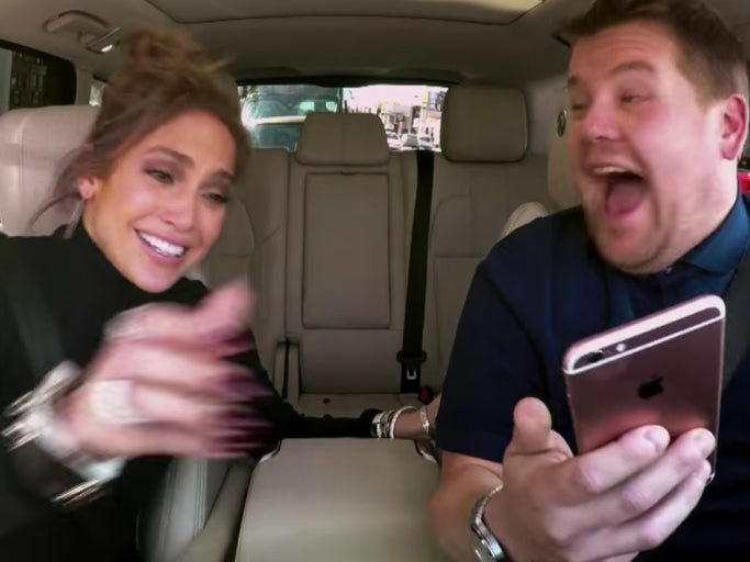 Leo Dicaprio Calling J Lo "Boo Boo" During The Carpool Karaoke Texting Prank Was A Power Move