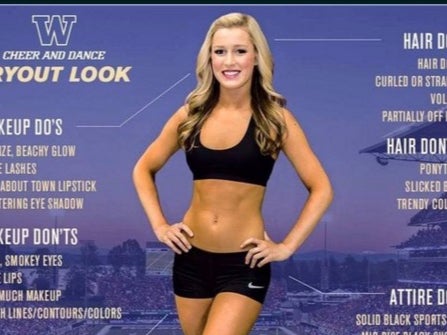 University of Washington Cheerleading Gets Crushed For Their "Do's and Dont's" Graphic