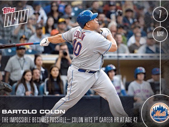 I Need This Bartolo Colon Home Run Baseball Card More Than I Need Air To Breathe