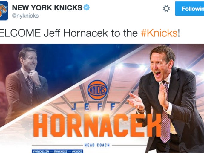 We Can All Exhale Now That Jeff Hornacek Has Officially Been Named Knicks Head Coach