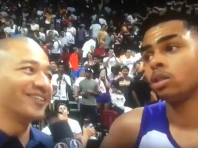 D'Angelo Russell Wets Game-Winning Three, Immediately Swears On Live Television