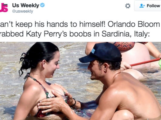 Orlando Bloom Got Himself A Handful Of Katy Perry's Boobs During Their Vacation In Italy