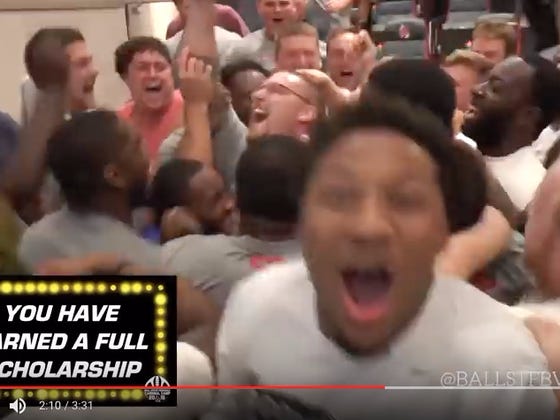Ball State Drops The Best "Surprise Scholarship" Video Yet - Walk-On Gets Full Ride During Team Trivia Night