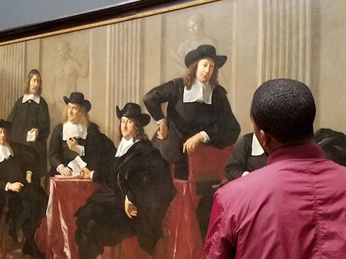 J.R. Smith Instagrammed A Painting Of What Appears To Be The Dutch Masters From His Honeymoon In Amsterdam