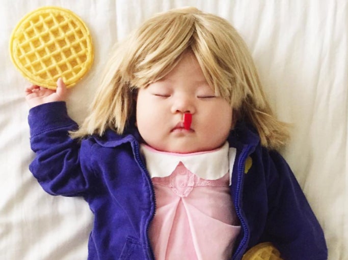 Shout Out To This Mom Who Dresses Her Daughter Like Eleven From "Stranger Things" While She Naps
