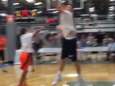 Godzingis Swatting And Dunking On The Kid That Cried When The Knicks Drafted Him Just Made My Day