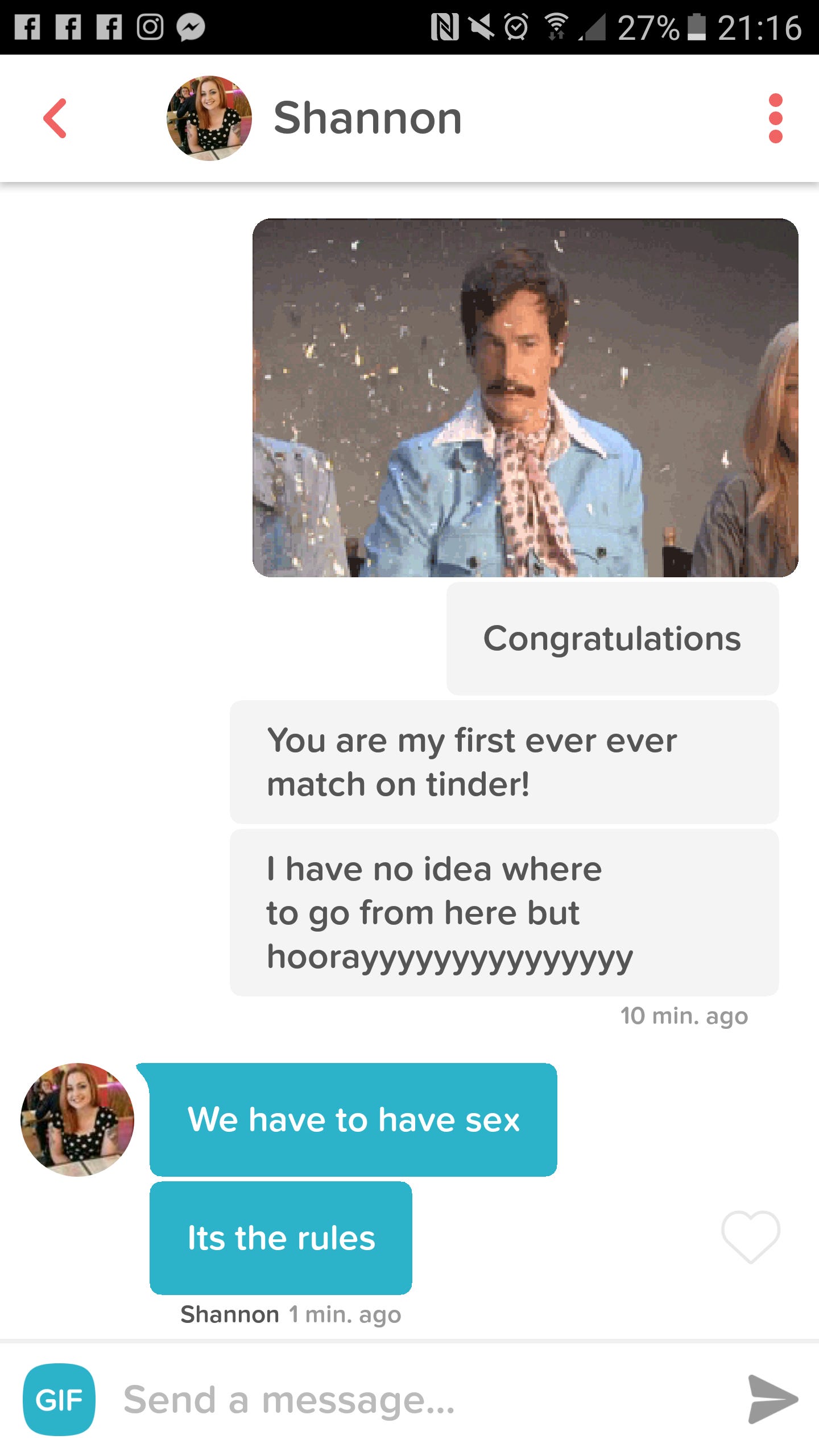 Limited waterproof Ruthless This Chick's Reply To A Guy Who Just Got Her As A First Match On Tinder  Might Be The Funniest Message From A Girl Ever | Barstool Sports