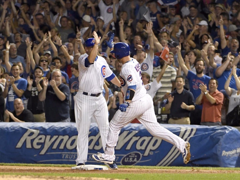 David Ross Hit A Home Run In His Final Regular Season Game At Wrigley, And Left To A Standing Ovation