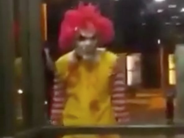 A Creepy Ronald McDonald Clown Was Spotted At A McDonald's In England
