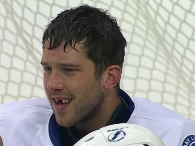 Ben Bishop Lost His Two Front Teeth After a Shot Hit Him...With His Mask On