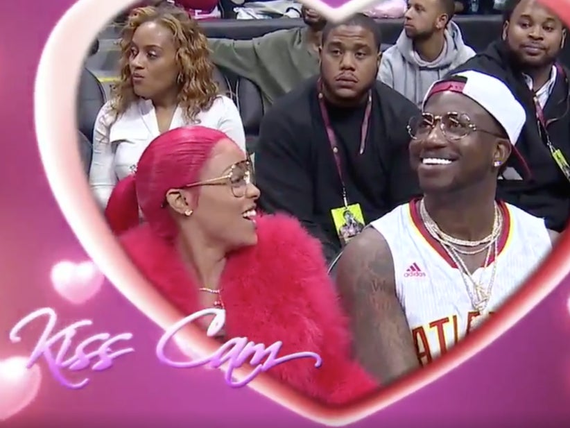 Gucci Mane Proposed To His Girlfriend On The Kiss Cam At The Hawks Game