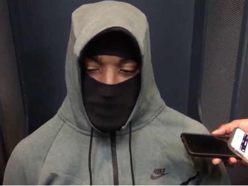 JR Smith Wears Ski Mask And Hood In His Post Game, Claims To Be His Alter Ego