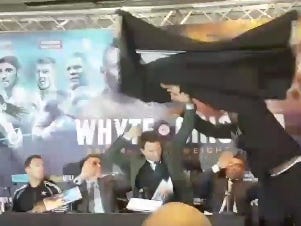 Hurling A Table At Your Opponent Is A GREAT Pre-Fight Press Conference Tactic