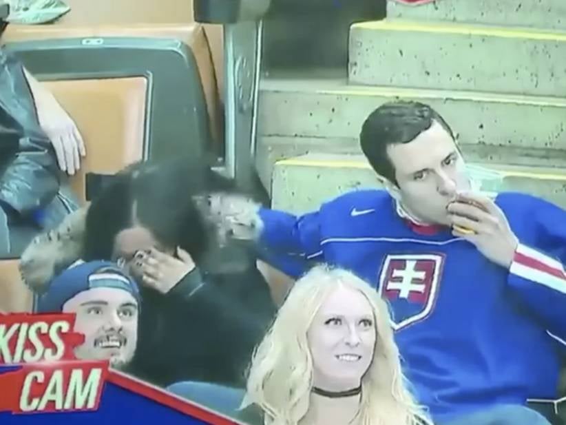 Don't Tell This Slovakian Couple On The Kiss Cam That Romance Is Dead