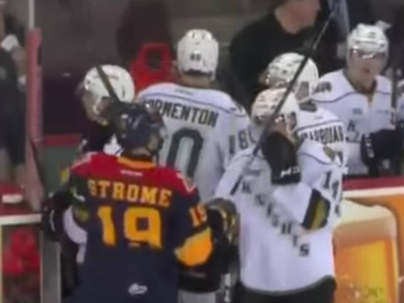 Dylan Strome Gets His Stick Stolen, Picks Up His Opponent's Stick, And Scores With It