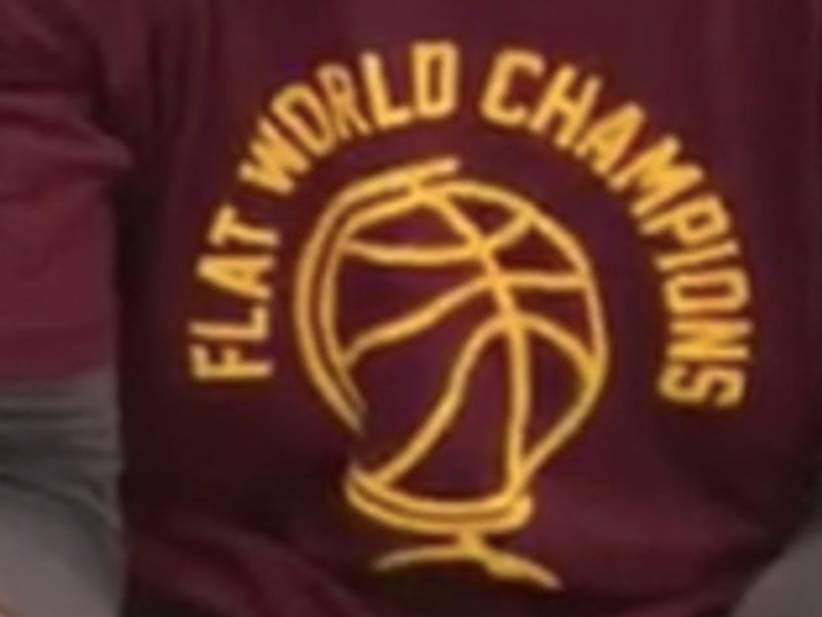 Richard Jefferson Wore A Hilarious "Flat World Champions" Tshirt...Might Make The List