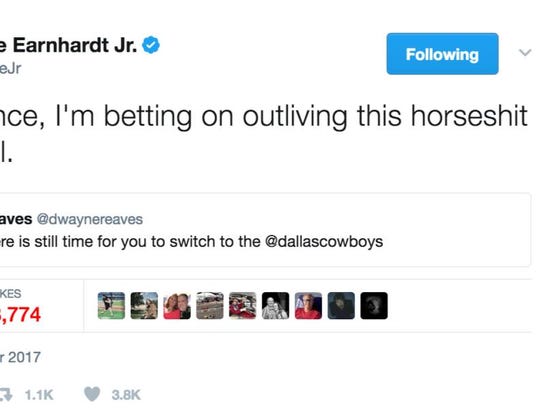Dale Earnhardt Jr Is Just Hoping To Outlive The Redskins "Horseshit Carousel"