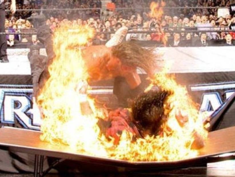 Robbie’s Top 20 WrestleMania Moments – 17. Edge Spears Mick Foley Through A Flaming Table