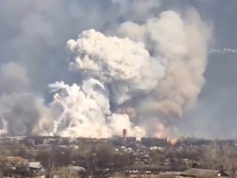 Ukraine's Entire Ammo Depot Exploding At Once Is One Hell Of A Sight