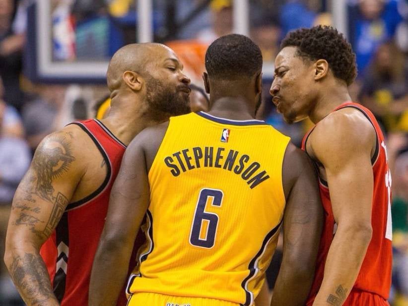 Lance Stephenson Caused A Scuffle To Break Out Against The Raptors Because He Scored A Worthless Layup Late In Last Night's Game