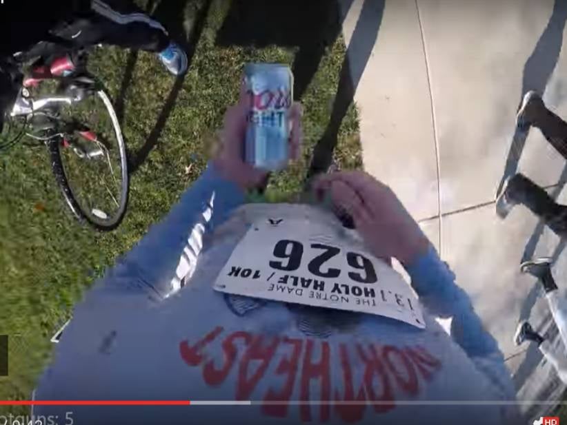 College Bro Breaks 2 Hours In A Half Marathon While Shotgunning A Beer After Every Mile