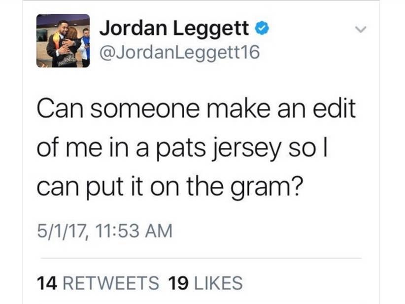 Jets Draftee Jordan Leggett Asked to be Photoshopped Into a Pats Uniform