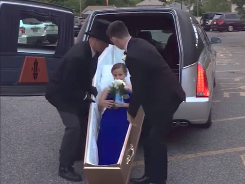 Showing Up To Your Junior Prom In A Casket And A Hearse Is A Hell Of A Power Move
