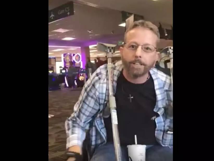 A Guy In A Wheelchair Got Triggered By A Dude Speaking Spanish To His Mom In An Airport, Went On A Deranged Racist Rant For The Ages