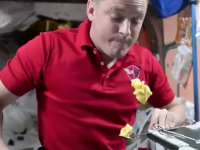 Astronaut Jack Fischer Eats A Pudding Tower In Space And I've Got Some Weird Ideas
